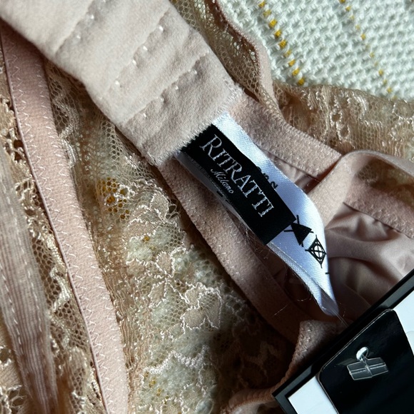 RITRATTI Charme Italian Lace Bralette Blush Lingerie NWT $135 Sz 32 - Picture 6 of 15